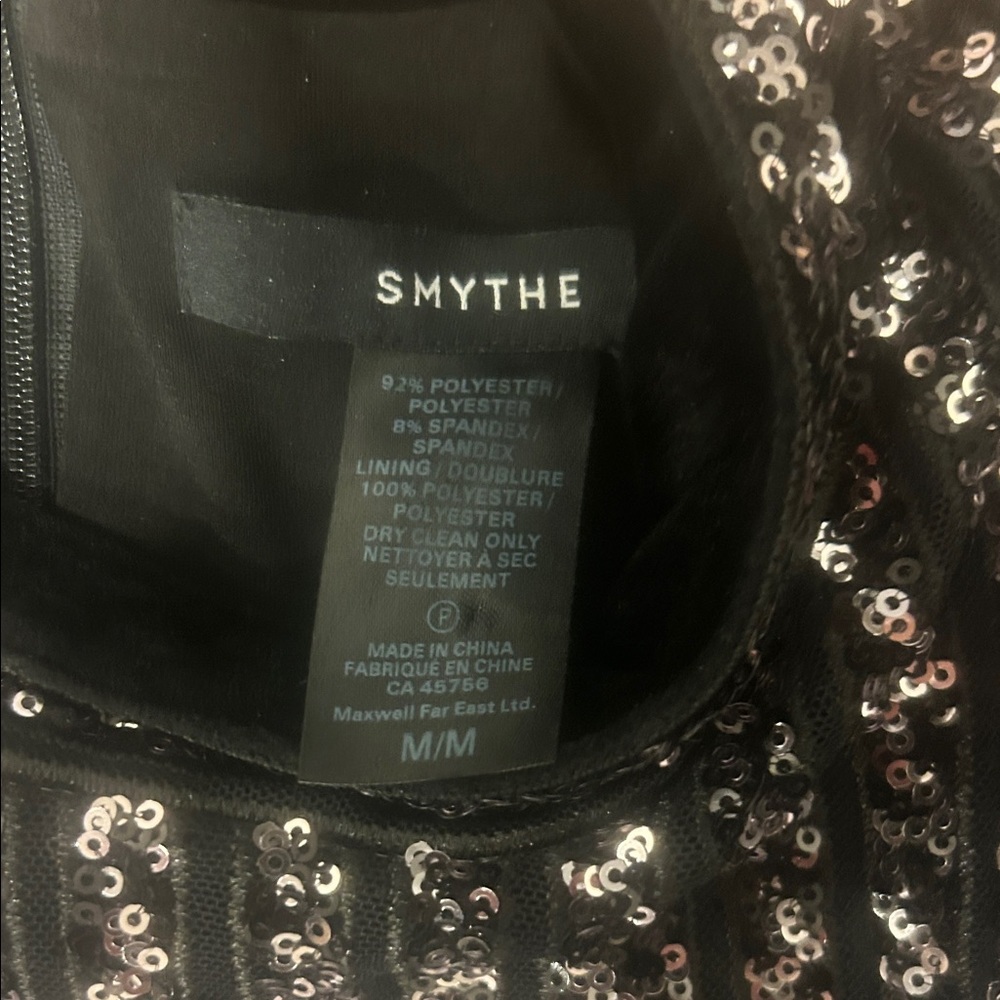 Smythe Black Sequin Long Sleeve Dress - Picture 2 of 4